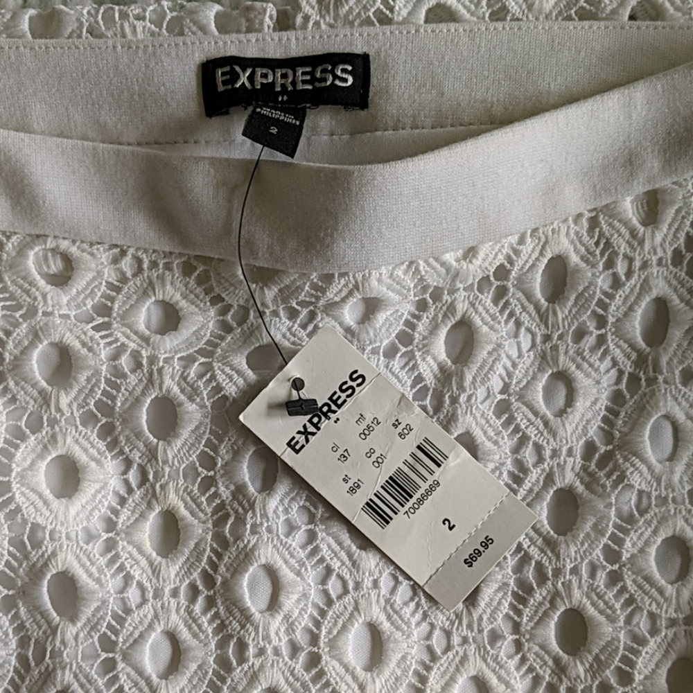 Fitted Lace Midi Skirt